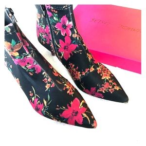 BetseyJohnson Floral Booties
